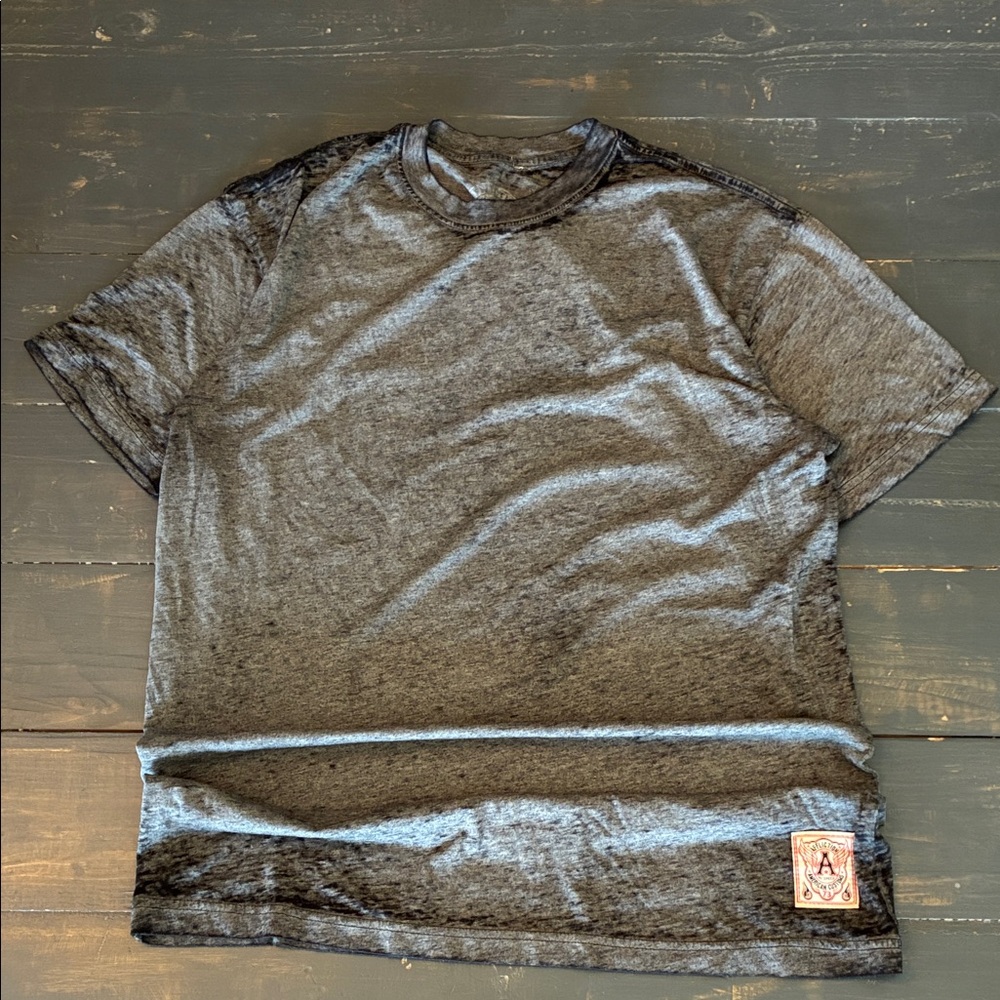 Affliction Charcoal T-Shirt with Red Patch